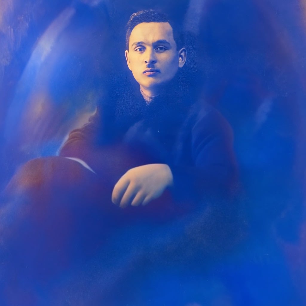 Portrait of Memtili Tewpiq (Memtili Ependi, 1901–1937), Uyghur educator and poet from Atush, author of the poem Oqu