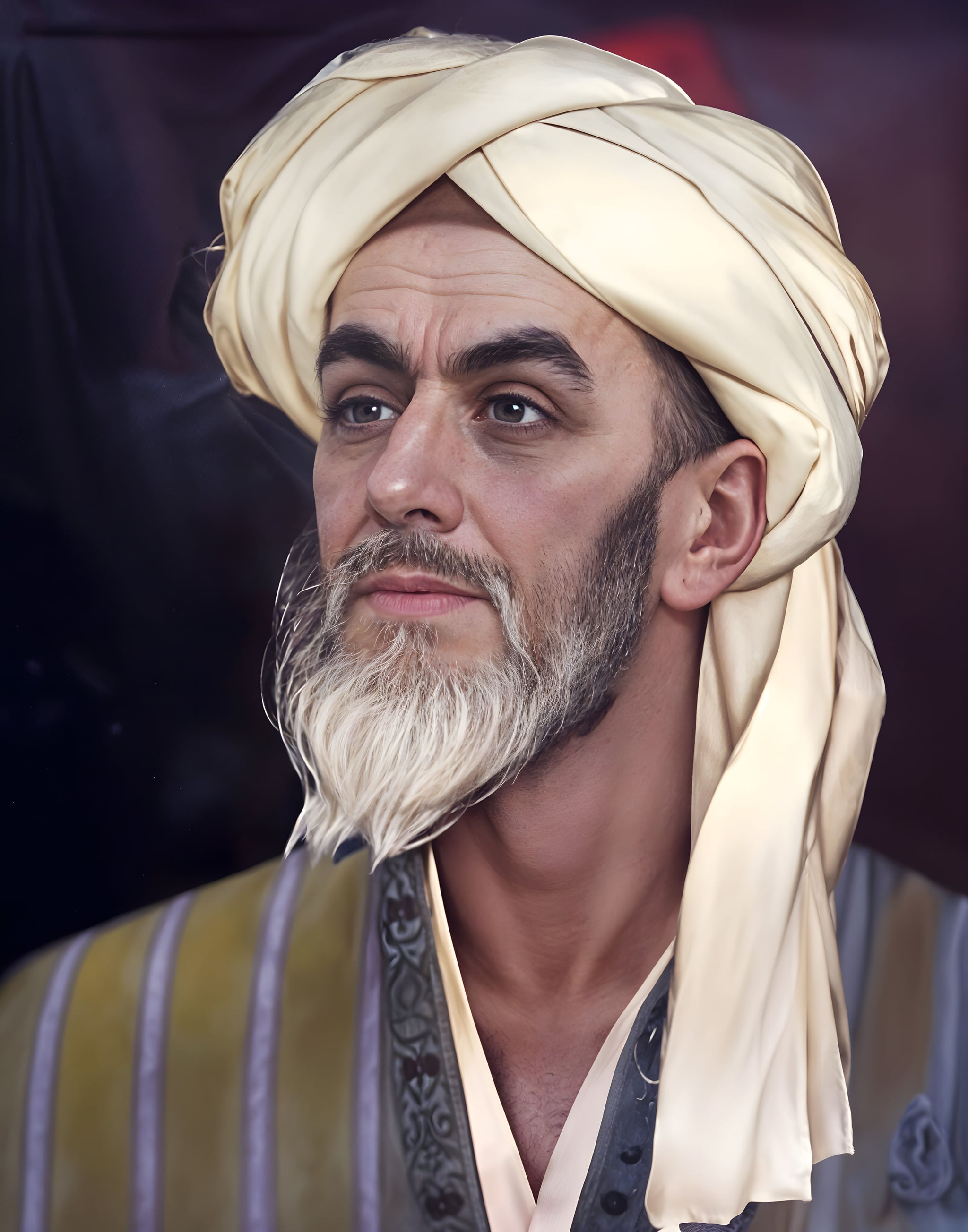 Portrait of Yusuf Khass Hajib (1019–1085), Karakhanid poet and philosopher, author of the Qutadghu Bilik