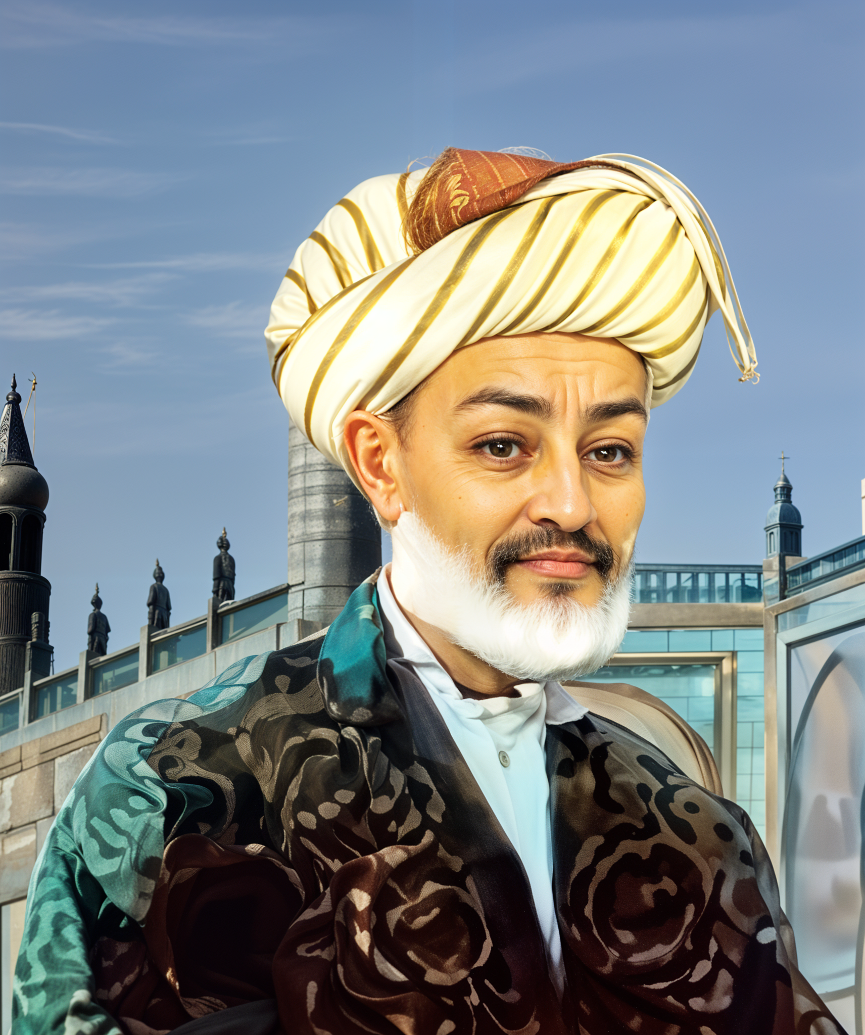 Portrait of Ali-Shir Nava'i (1441–1501), Chaghatay Turkic poet, linguist and Timurid statesman of Herat